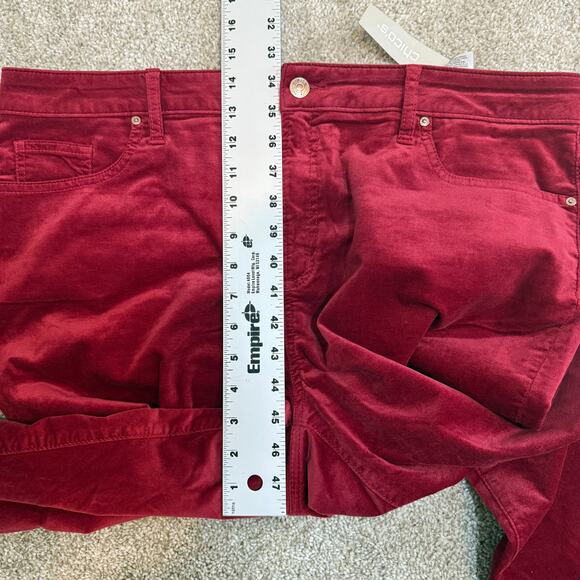 Chico's 3R velvet fly front stretch Jeggings pants P 2404 - Picture 7 of 12
